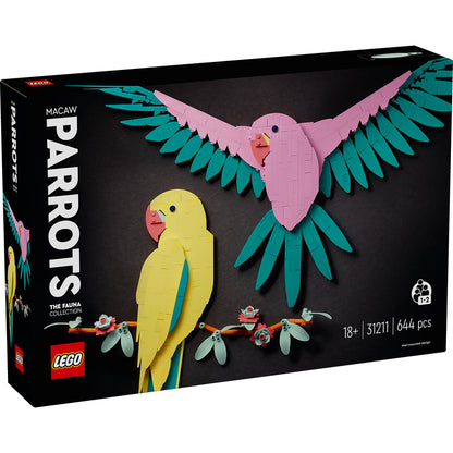 LEGO® Art The Fauna Collection – Macaw Parrots - Tranh Treo Tường Nghệ Thuật 3D - LEGO 31211 - Hình ảnh sản phẩm