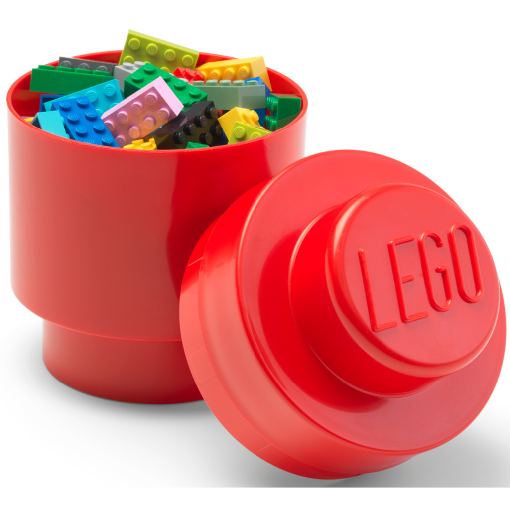 LEGO Storage Brick 1 Round - Red - Hộp Đựng Đồ LEGO - LEGO - Hình ảnh sản phẩm
