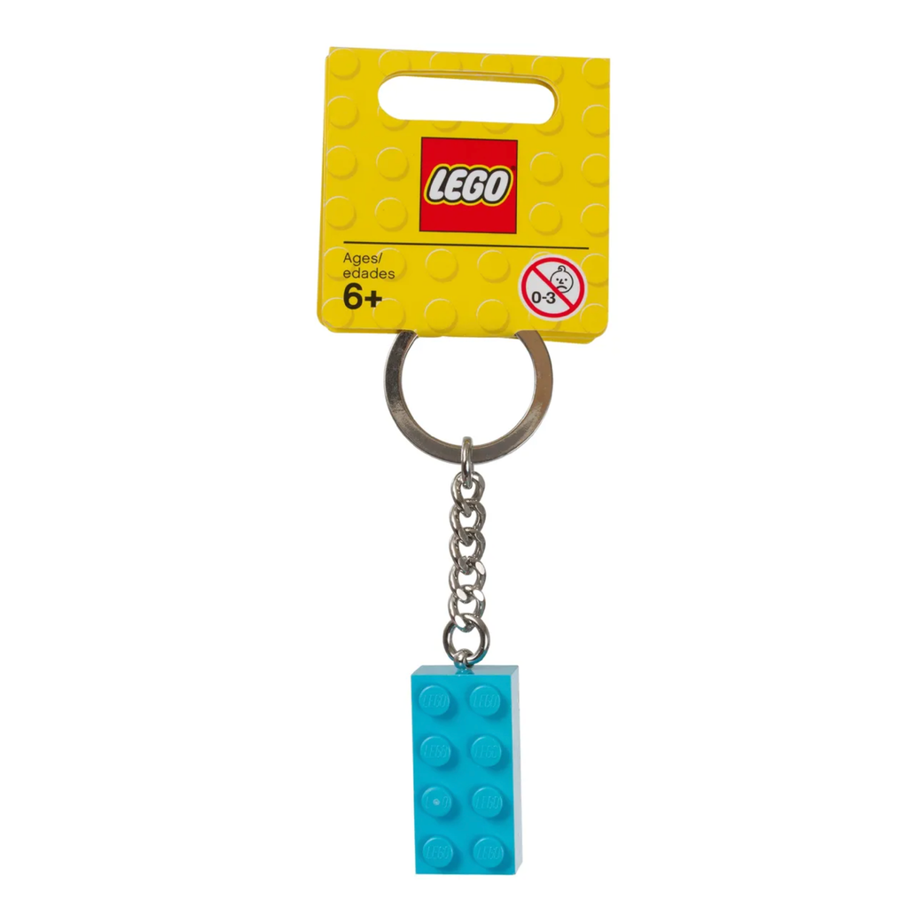 LEGO® Keyring 2x4 Stud – Turquoise - Móc khóa viên gạch LEGO chính hãng - Hình ảnh sản phẩm