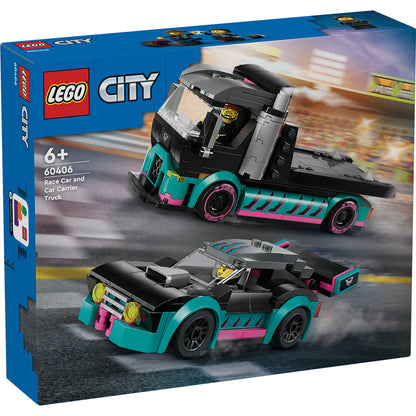 LEGO® City Race Car and Car Carrier Truck - Bộ Đồ Chơi Xe Đua Và Xe Tải Chở Xe - LEGO 60406 - Hình ảnh sản phẩm