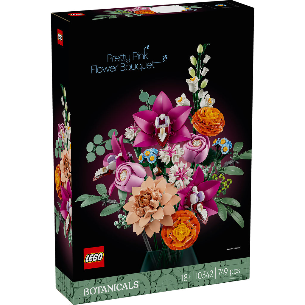 LEGO® Botanicals Pretty Pink Flower Bouquet - Bộ Lắp Ráp Bó Hoa Hồng Xinh Xắn (10342) - LEGO - Hình ảnh sản phẩm