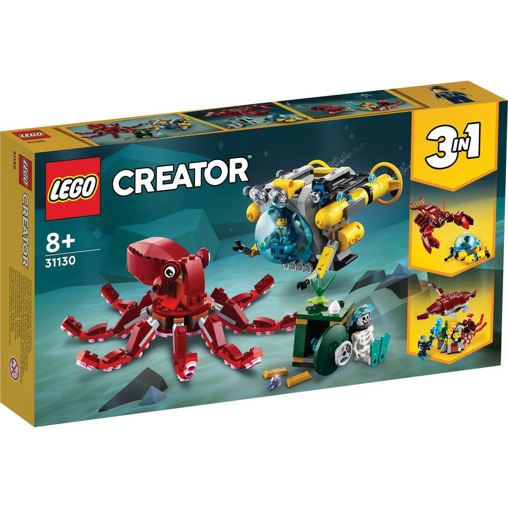 LEGO® Creator 3-in-1 Sunken Treasure Mission - Bộ Lắp Ráp Sứ Mệnh Kho Báu Dưới Biển - LEGO 31130 - Hình ảnh sản phẩm