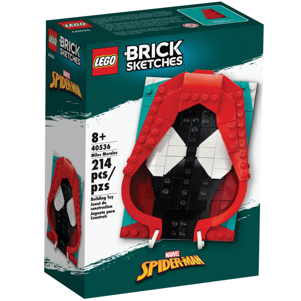LEGO® Brick Sketches™ Miles Morales (40536) | Mô hình Chân dung 3D Spider-Man | LEGO - Hình ảnh sản phẩm