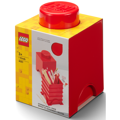 LEGO Storage Brick 1 Stud Square - Red - Hộp Đựng Đồ LEGO 1 Nút Hình Vuông - LEGO - Hình ảnh sản phẩm