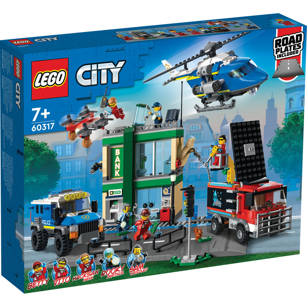 LEGO® City Police Chase at the Bank - Bộ đồ chơi lắp ráp Cảnh Sát Truy Đuổi Tại Ngân Hàng - LEGO 60317 - Hình ảnh sản phẩm