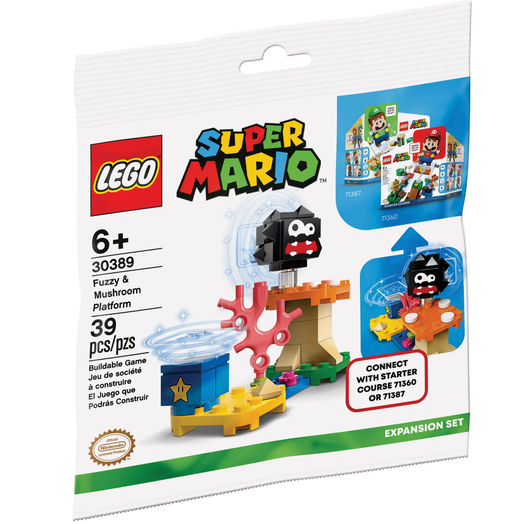 LEGO® Super Mario™ Fuzzy & Mushroom Platform Expansion Set - Bộ Mở Rộng Túi Polybag Chính Hãng - LEGO 30389 - Hình ảnh sản phẩm