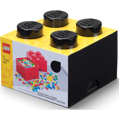 LEGO Storage Brick 4 Stud - Black - Hộp Đựng Đồ Chơi LEGO Chính Hãng - Hình ảnh sản phẩm