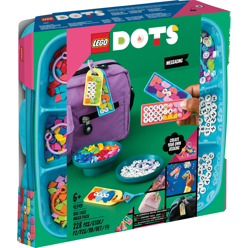 LEGO® DOTS™ Bag Tags Mega Pack – Messaging Bộ Đồ Chơi Thủ Công Sáng Tạo LEGO 41949 - Hình ảnh sản phẩm