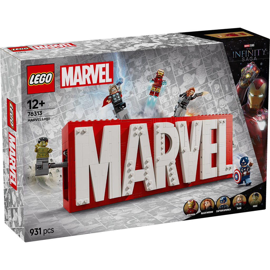 LEGO® Marvel: MARVEL Logo & Minifigures - Mô Hình Lắp Ráp Biểu Tượng Marvel & Nhân Vật Avengers LEGO 76313 - Hình ảnh sản phẩm