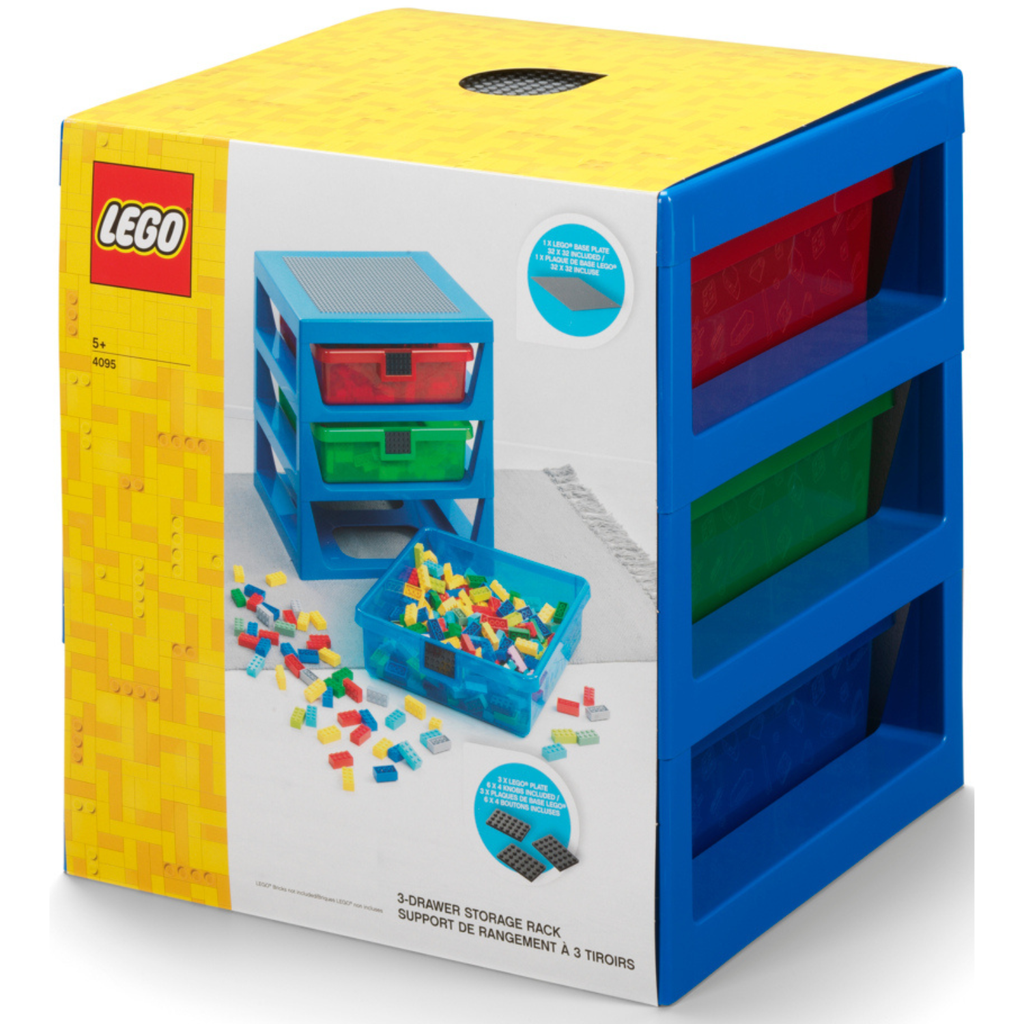 LEGO 3-Drawer Storage Rack - Blue Kệ Lưu Trữ 3 Ngăn Kéo LEGO - Hình ảnh sản phẩm