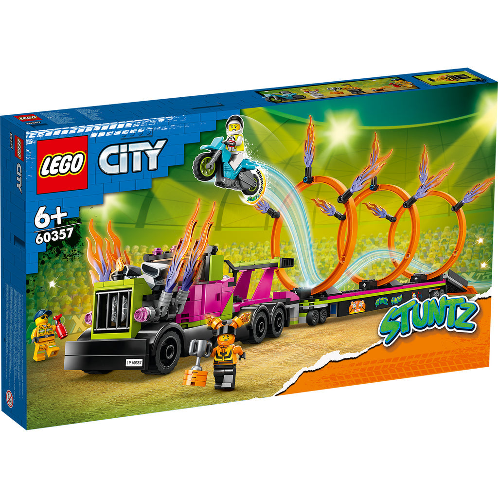 LEGO® City Stunt Truck & Ring of Fire Challenge - Đồ Chơi Lắp Ráp Xe Tải Biểu Diễn Mạo Hiểm LEGO 60357 - Hình ảnh sản phẩm