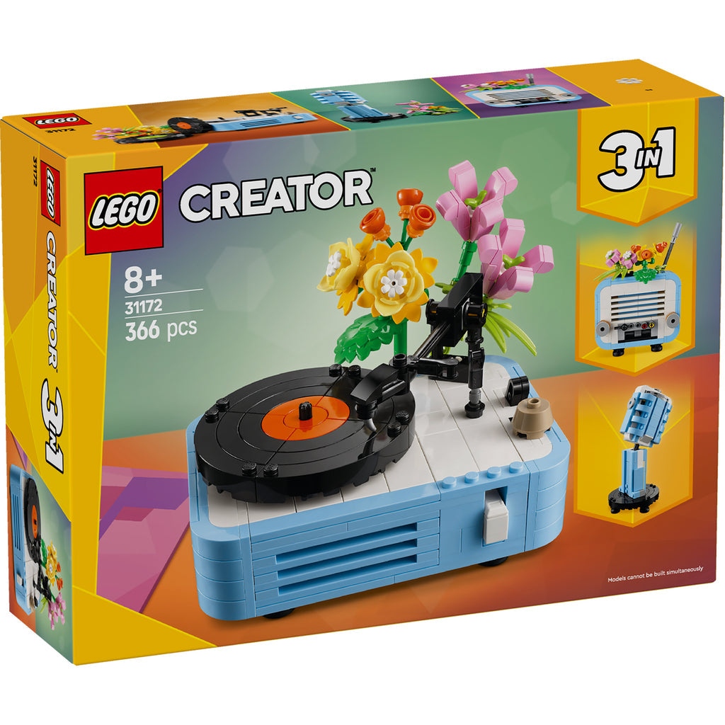 LEGO® Creator 3-in-1 Record Player with Flowers - Đồ chơi lắp ráp 3 trong 1 - LEGO 31172 - Hình ảnh sản phẩm