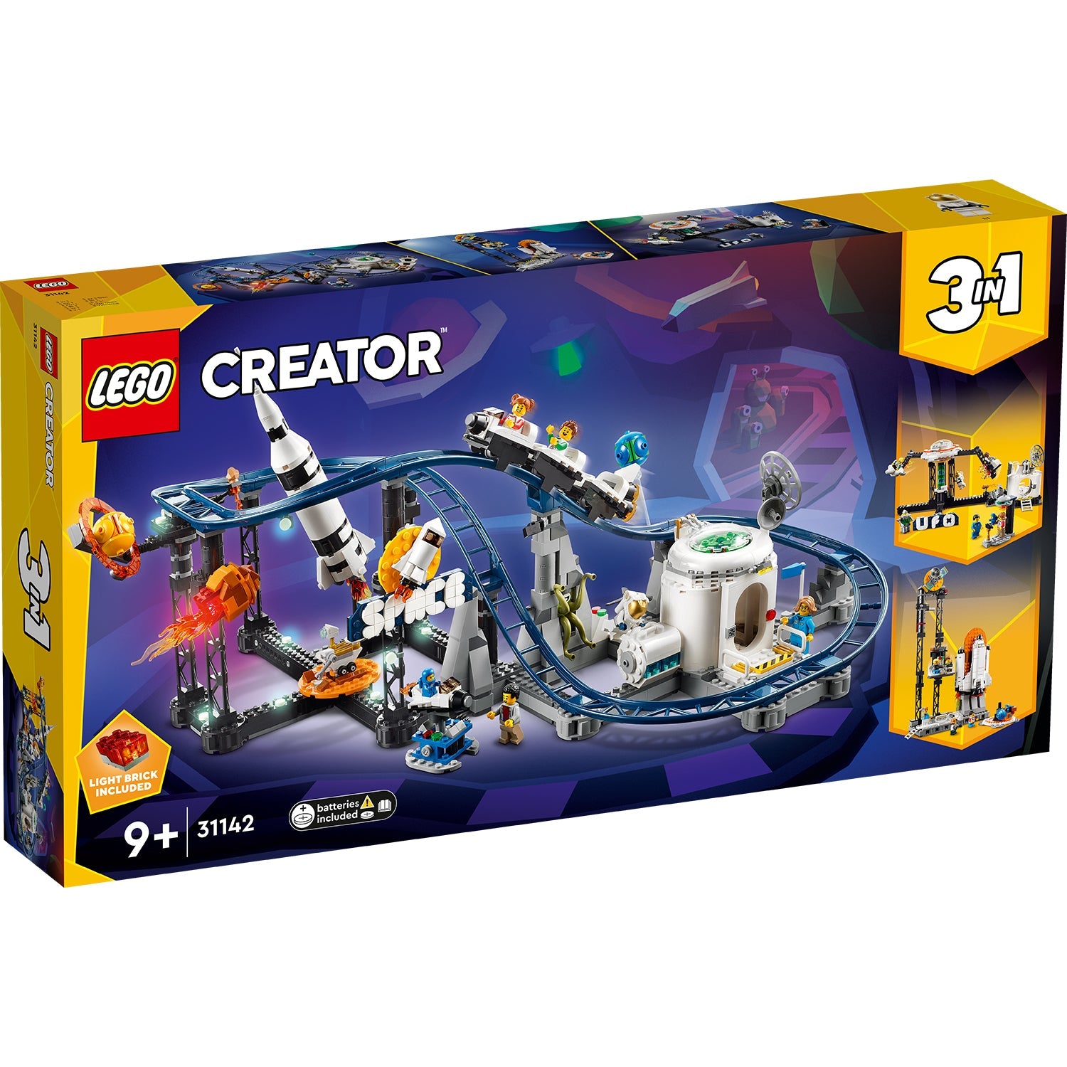 LEGO® Creator 3-in-1 Space Roller Coaster - Đồ Chơi Lắp Ráp Tàu Lượn Không Gian 3 Trong 1 (31142) - Hình ảnh sản phẩm