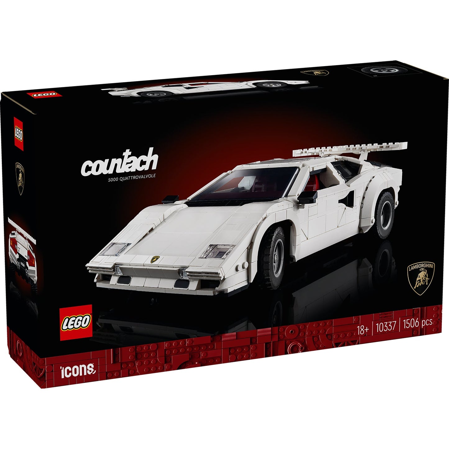 LEGO® ICONS™ Lamborghini Countach 5000 Quattrovalvole - Mô hình lắp ráp siêu xe cao cấp 10337 - Hình ảnh sản phẩm