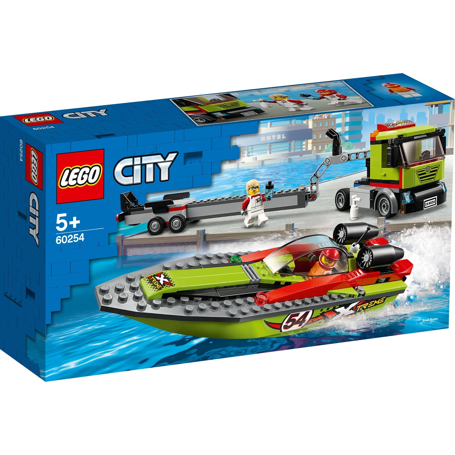 LEGO® City Race Boat Transporter Xe Tải Vận Chuyển Và Thuyền Đua LEGO 60254 - Góc nhìn khác 3