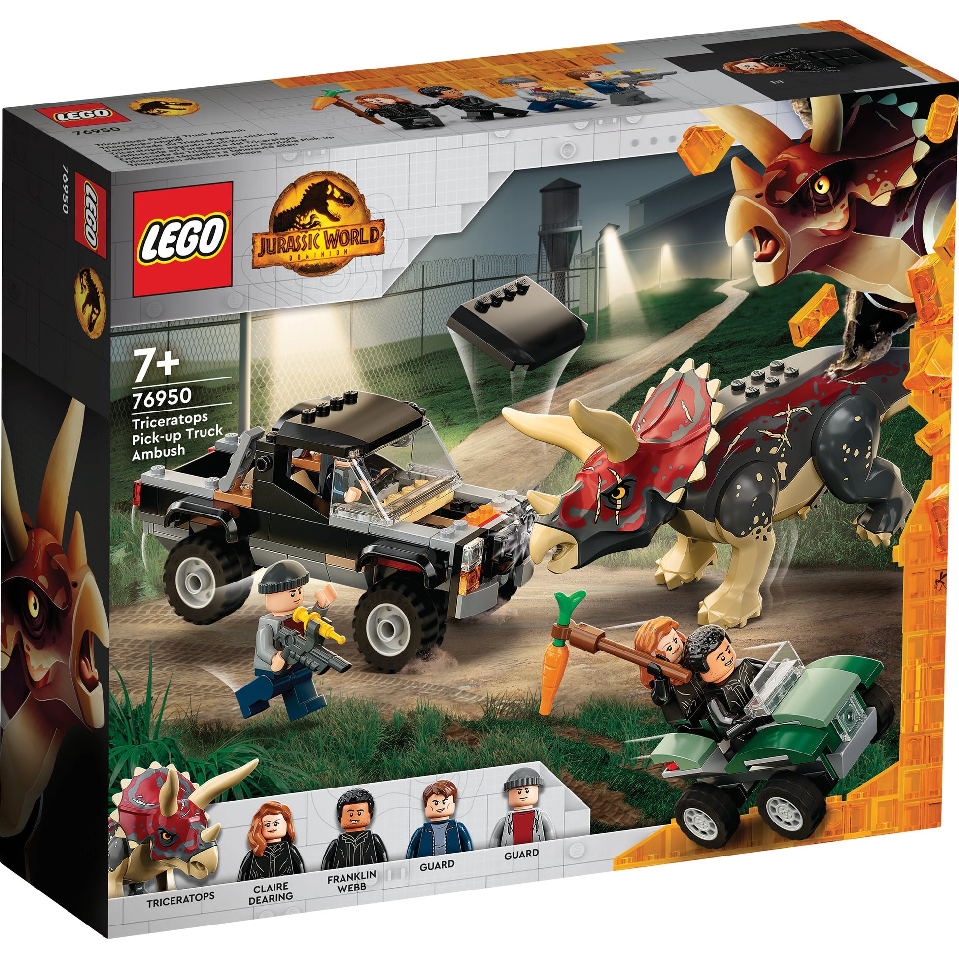 LEGO® Jurassic World Triceratops Pickup Truck Ambush - Bộ Lắp Ráp Xe Bán Tải Phục Kích Khủng Long - LEGO 76950 - Hình ảnh sản phẩm
