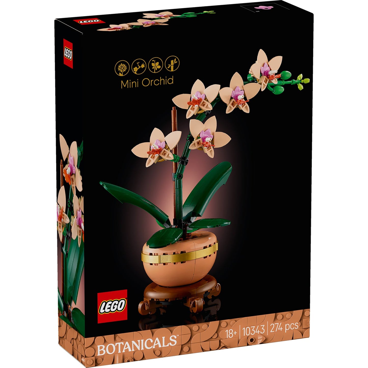 LEGO® Botanicals Mini Orchid - Mô Hình Hoa Lan Mini Trang Trí - LEGO 10343 - Hình ảnh sản phẩm