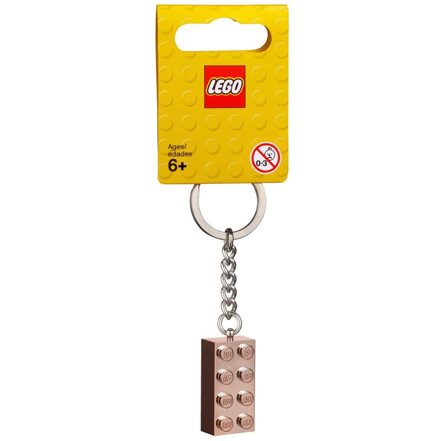 LEGO® Keyring 2x4 Stud – Rose Gold - Móc Khóa Gạch 2x4 Vàng Hồng - LEGO - Hình ảnh sản phẩm