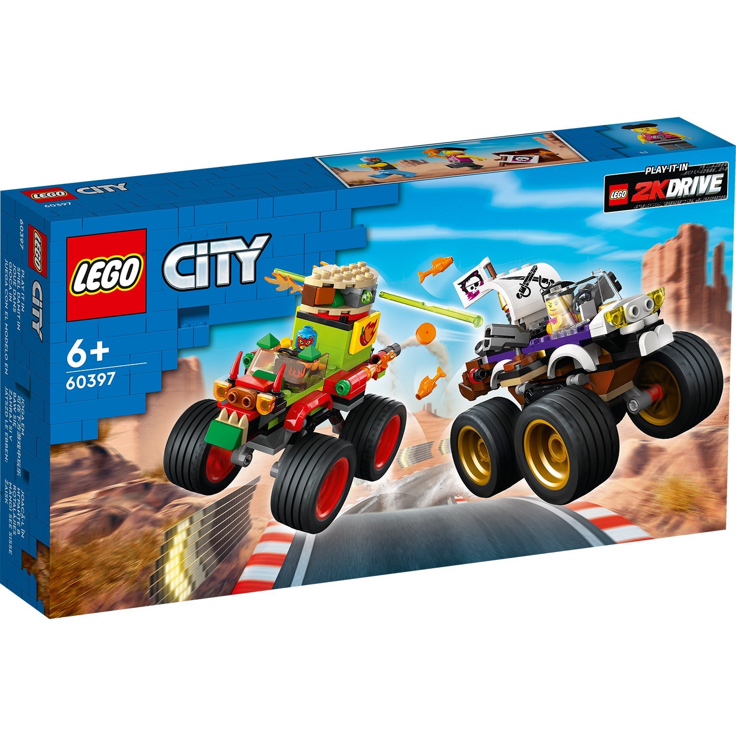 LEGO® City Monster Truck Race - Đồ Chơi Lắp Ráp Xe Tải Quái Vật - LEGO 60397 - Hình ảnh sản phẩm