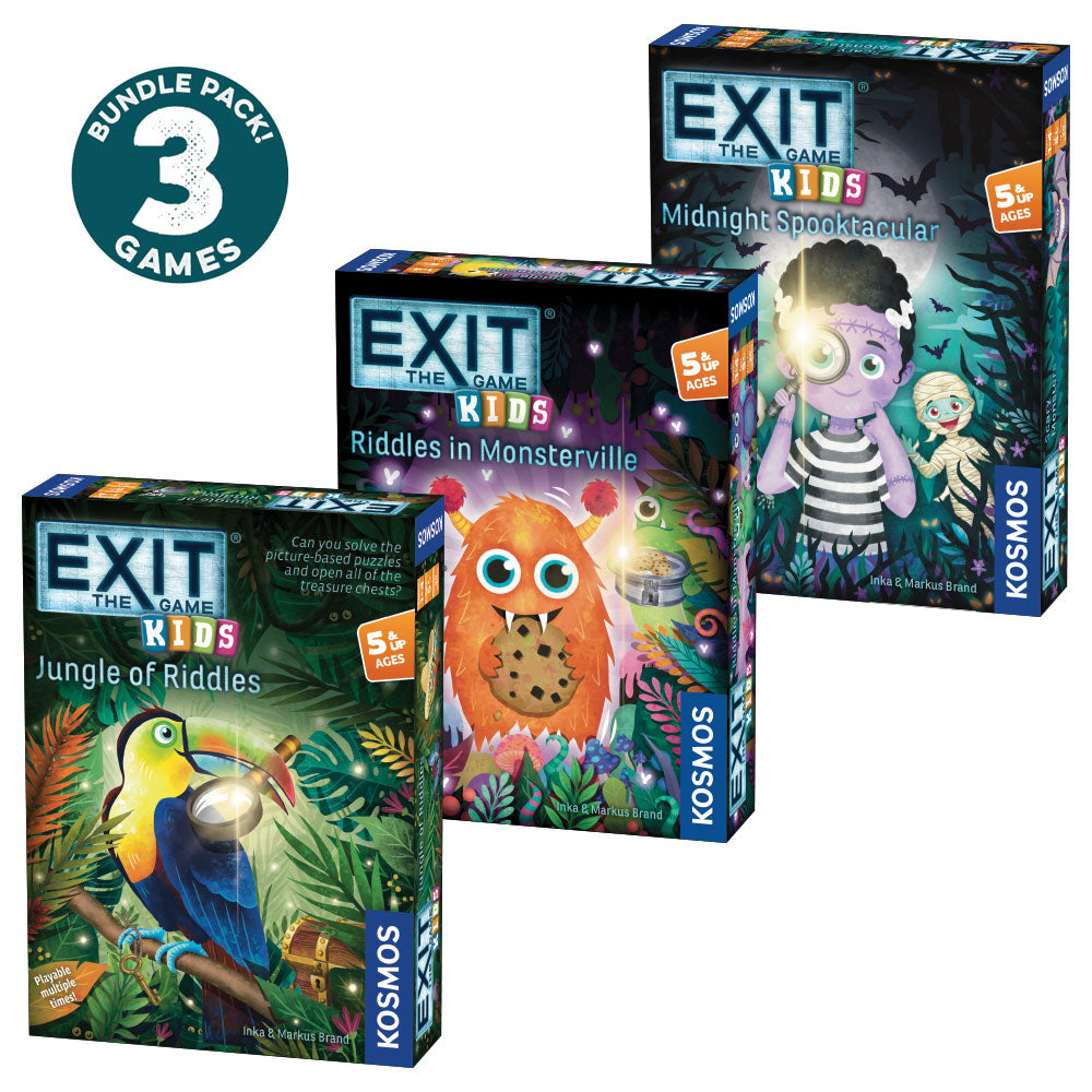 EXIT Game Kids Three-Pack Bundle - Bộ 3 Trò Chơi Giải Đố Thoát Hiểm Cho Bé - Thames & Kosmos - Hình ảnh sản phẩm