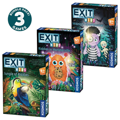 EXIT Game Kids Three-Pack Bundle - Bộ 3 Trò Chơi Giải Đố Thoát Hiểm Cho Bé - Thames & Kosmos - Hình ảnh sản phẩm