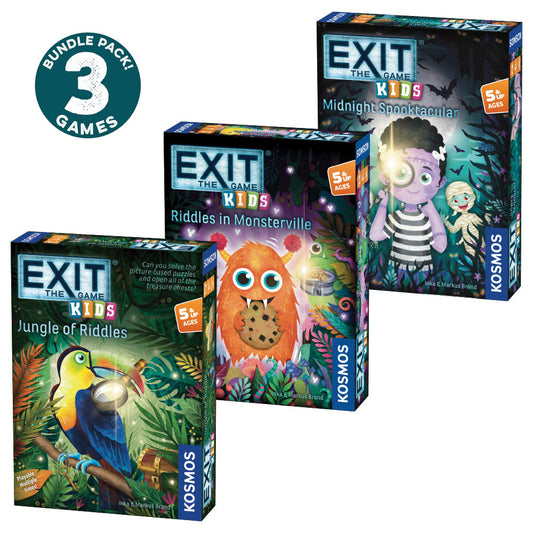 EXIT Game Kids Three-Pack Bundle - Bộ 3 Trò Chơi Giải Đố Thoát Hiểm Cho Bé - Thames & Kosmos - Hình ảnh sản phẩm