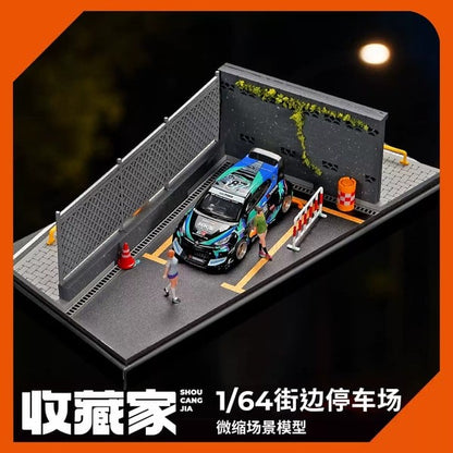 Diorama 1:64 Kèm Hộp Trưng Bày - Góc Đậu Xe 82004