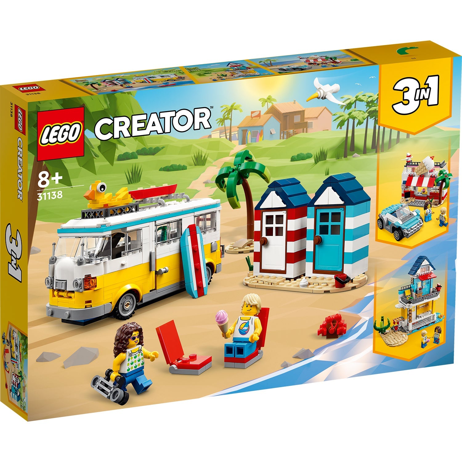 LEGO® Creator 3-in-1 Beach Camper Van - Xe Cắm Trại Bãi Biển Lắp Ráp 3 Trong 1 - LEGO 31138 - Hình ảnh sản phẩm
