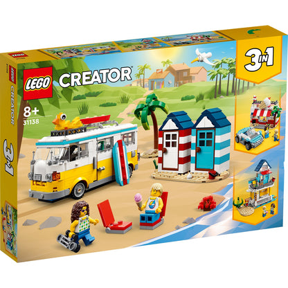 LEGO® Creator 3-in-1 Beach Camper Van - Xe Cắm Trại Bãi Biển Lắp Ráp 3 Trong 1 - LEGO 31138 - Hình ảnh sản phẩm