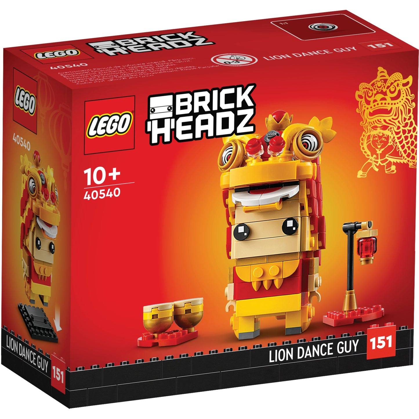 LEGO® BrickHeadz™ Lion Dance Guy - Mô hình Múa Lân Tết Nguyên Đán - LEGO 40540 - Hình ảnh sản phẩm