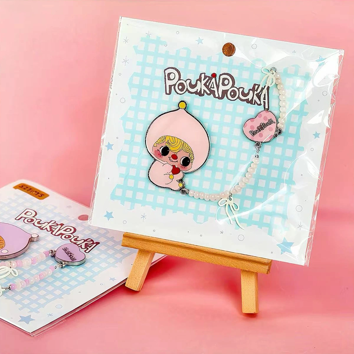 POUKA CHILDHOOD BUTTON PHONE CHARM - Móc treo điện thoại Art Toy Blind Box - 52TOYS