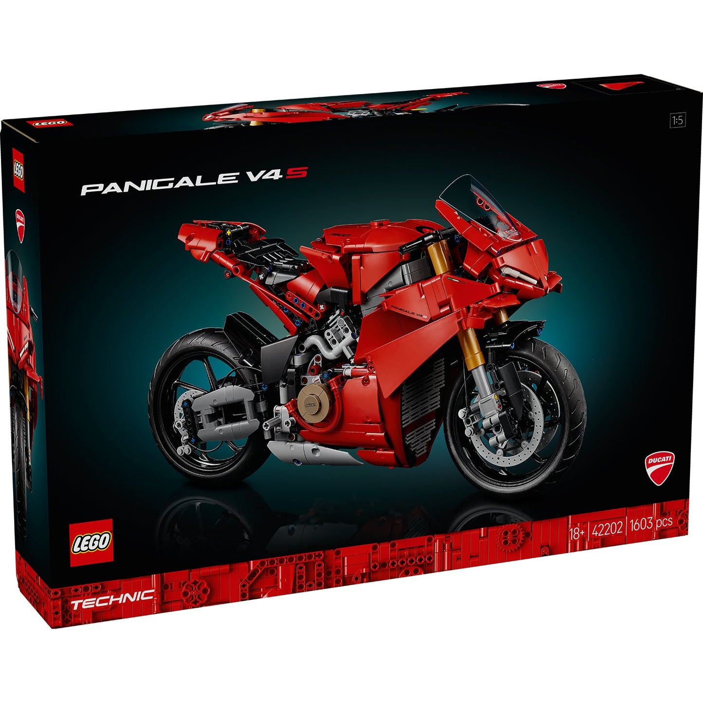 LEGO® Technic Ducati Panigale V4 S Motorcycle - Mô hình xe mô tô phân khối lớn - 42202 - Hình ảnh sản phẩm