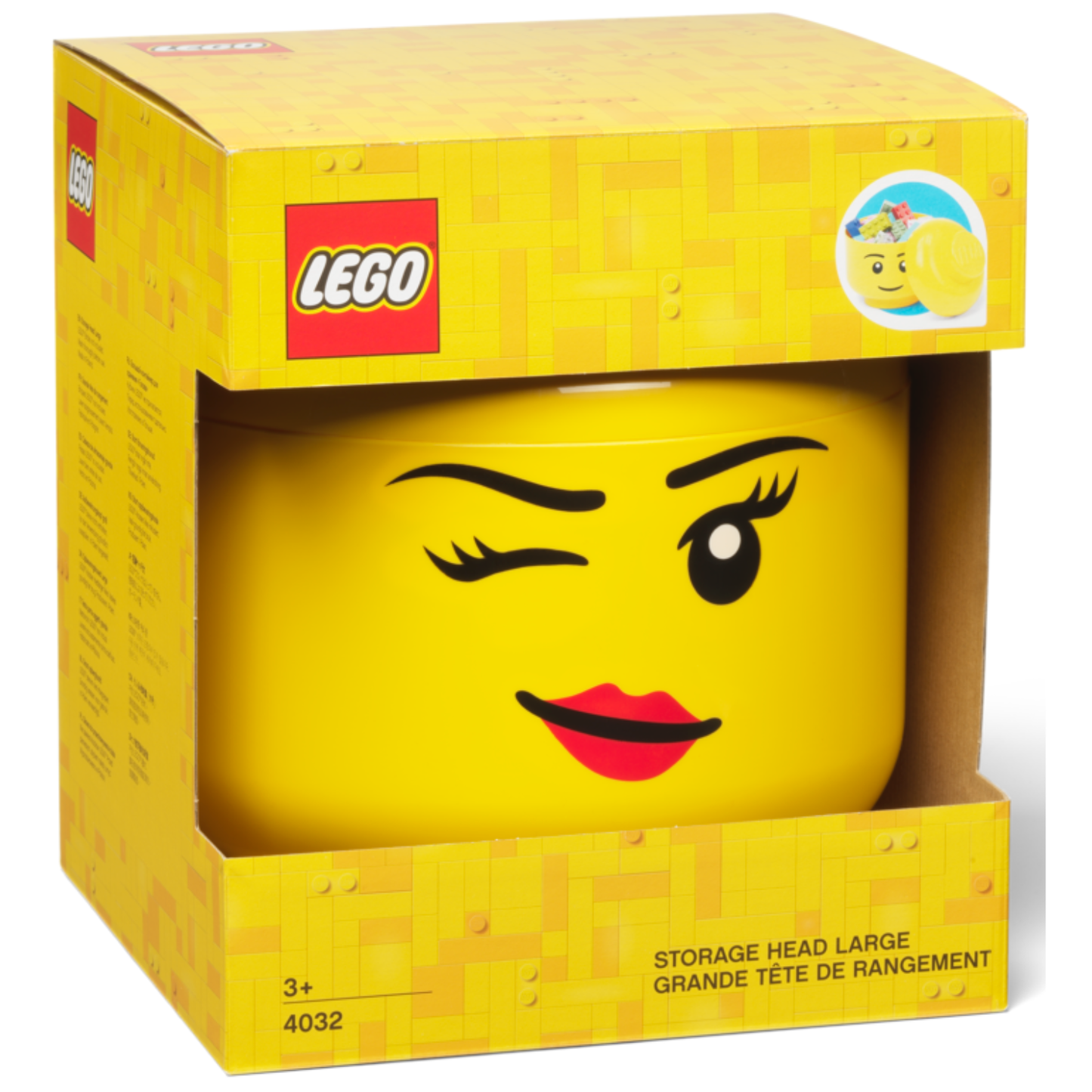 Lego Storage Head (Large) - Winking - Hộp Đựng Đồ Chơi LEGO Chính Hãng - Hình ảnh sản phẩm