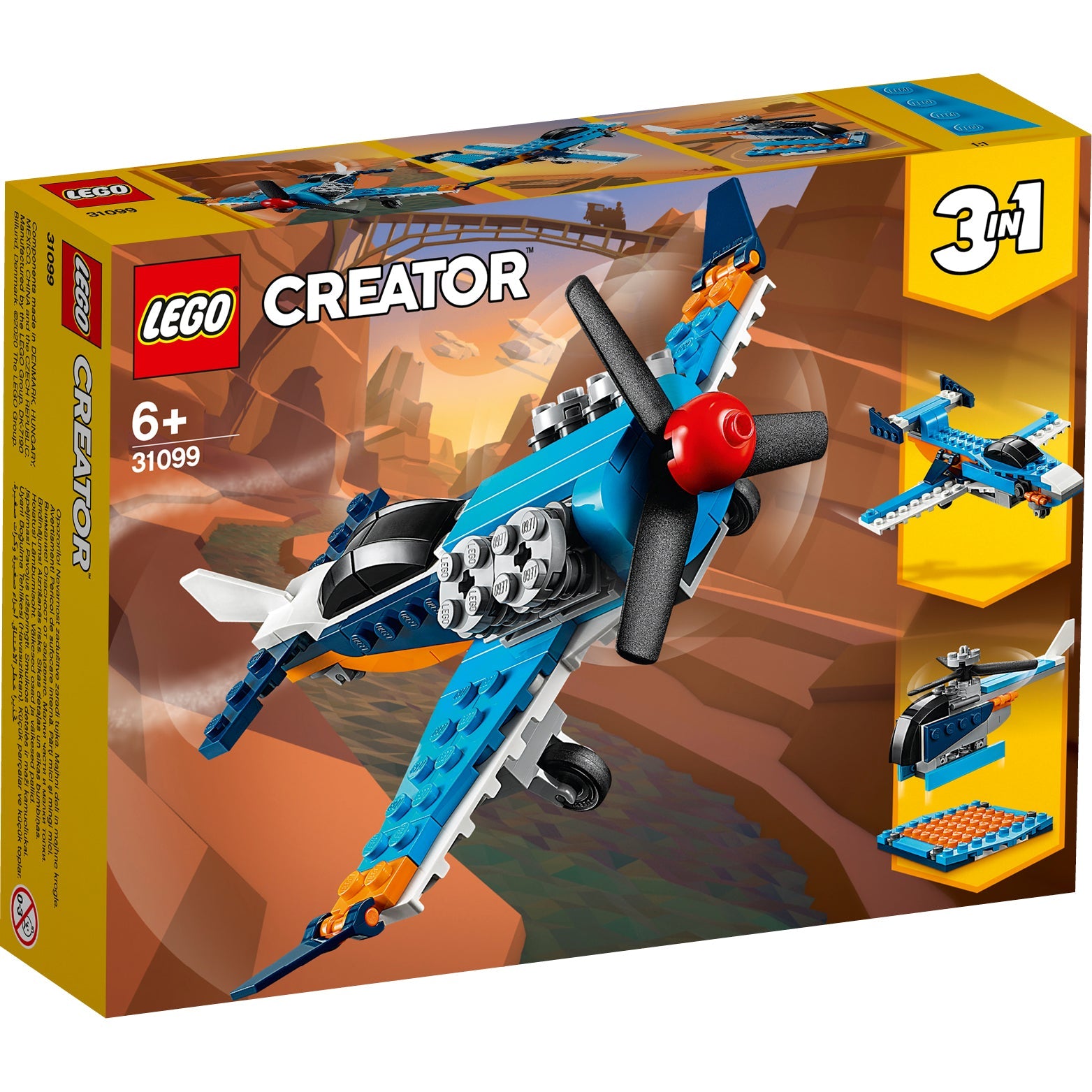 LEGO® Creator 3-in-1 Propeller Plane Đồ Chơi Lắp Ráp Máy Bay Cánh Quạt LEGO 31099 - Hình ảnh sản phẩm