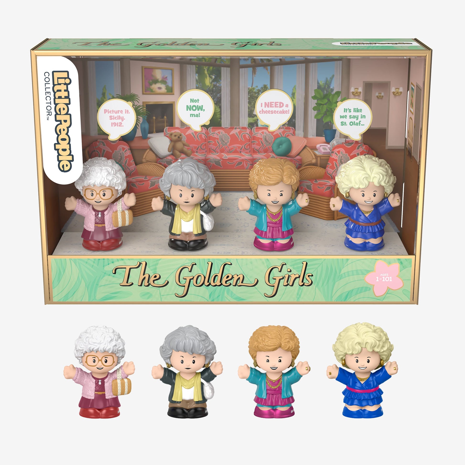 Little People Collector The Golden Girls Figures - Bộ Mô Hình Nhân Vật Sưu Tập - Mattel - Hình ảnh sản phẩm
