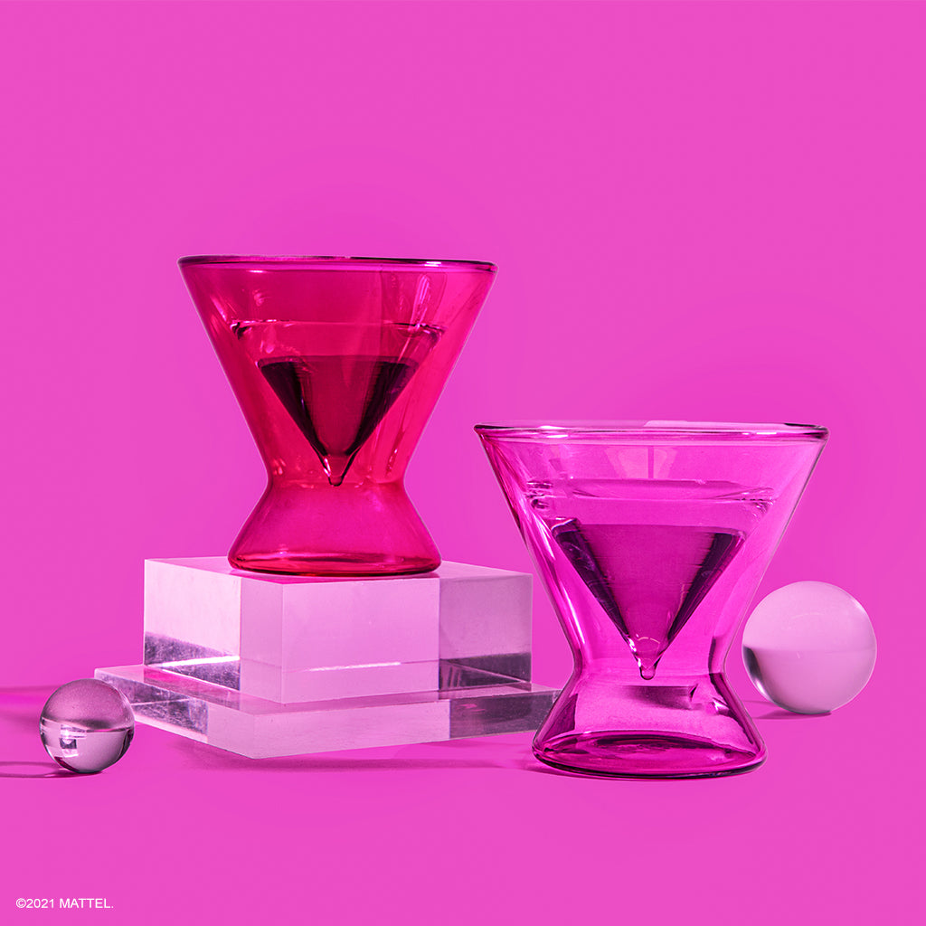 Barbie™ X Dragon Glassware® Stemless Martini Glasses - Bộ Ly Martini Không Chân Cách Nhiệt - Dragon Glassware - Hình ảnh chi tiết 2