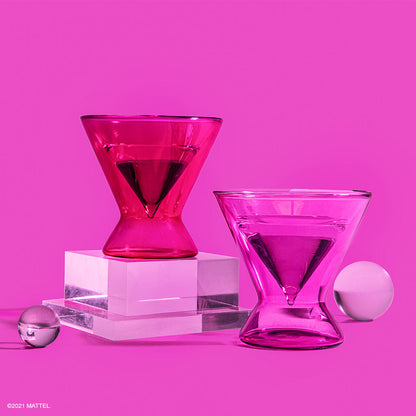 Barbie™ X Dragon Glassware® Stemless Martini Glasses - Bộ Ly Martini Không Chân Cách Nhiệt - Dragon Glassware - Hình ảnh chi tiết 2