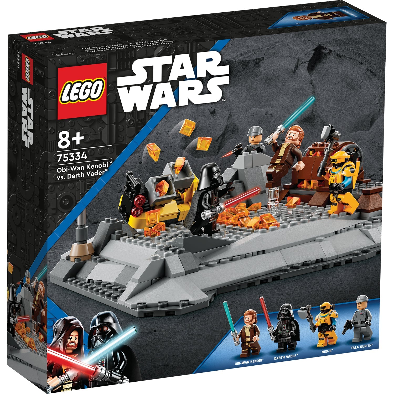 LEGO® Star Wars™ Obi-Wan Kenobi™ vs. Darth Vader™ - Bộ Lắp Ráp Trận Chiến Kinh Điển - LEGO 75334 - Hình ảnh sản phẩm