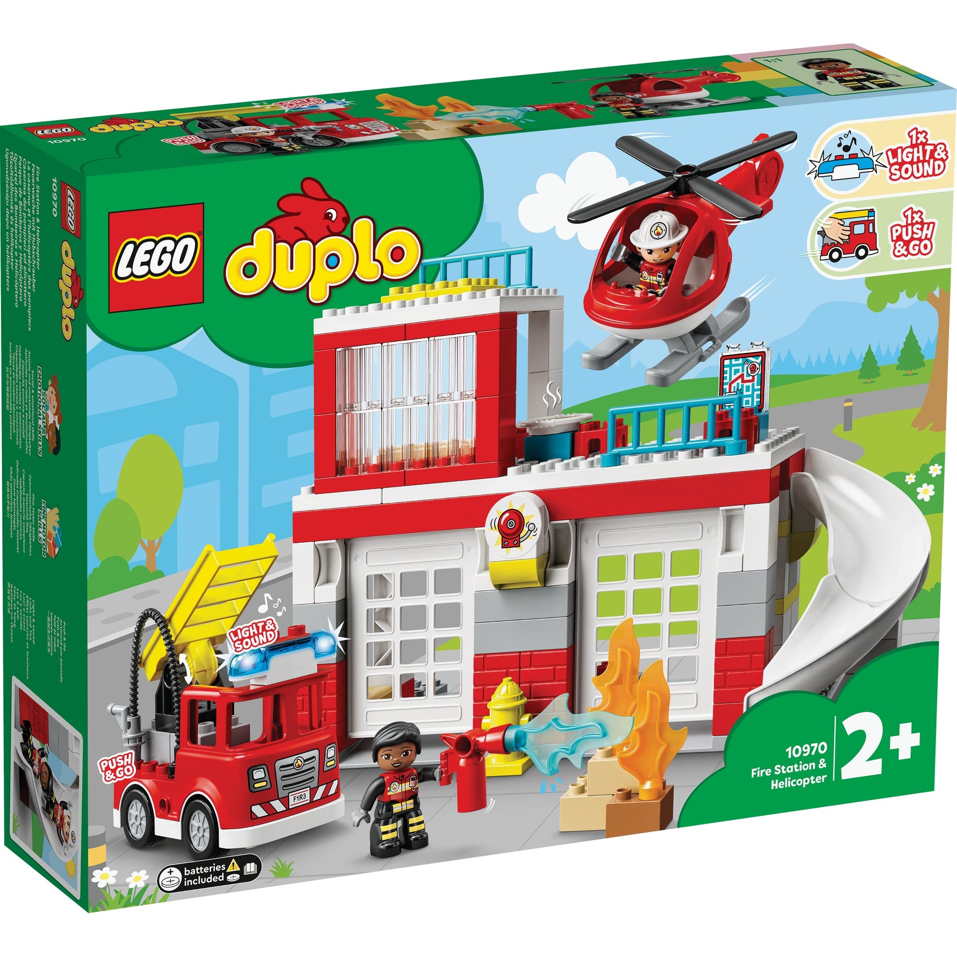 LEGO® DUPLO™ Rescue Fire Station & Helicopter - Trạm Cứu Hỏa & Trực Thăng Cứu Hộ - LEGO 10970 - Hình ảnh sản phẩm