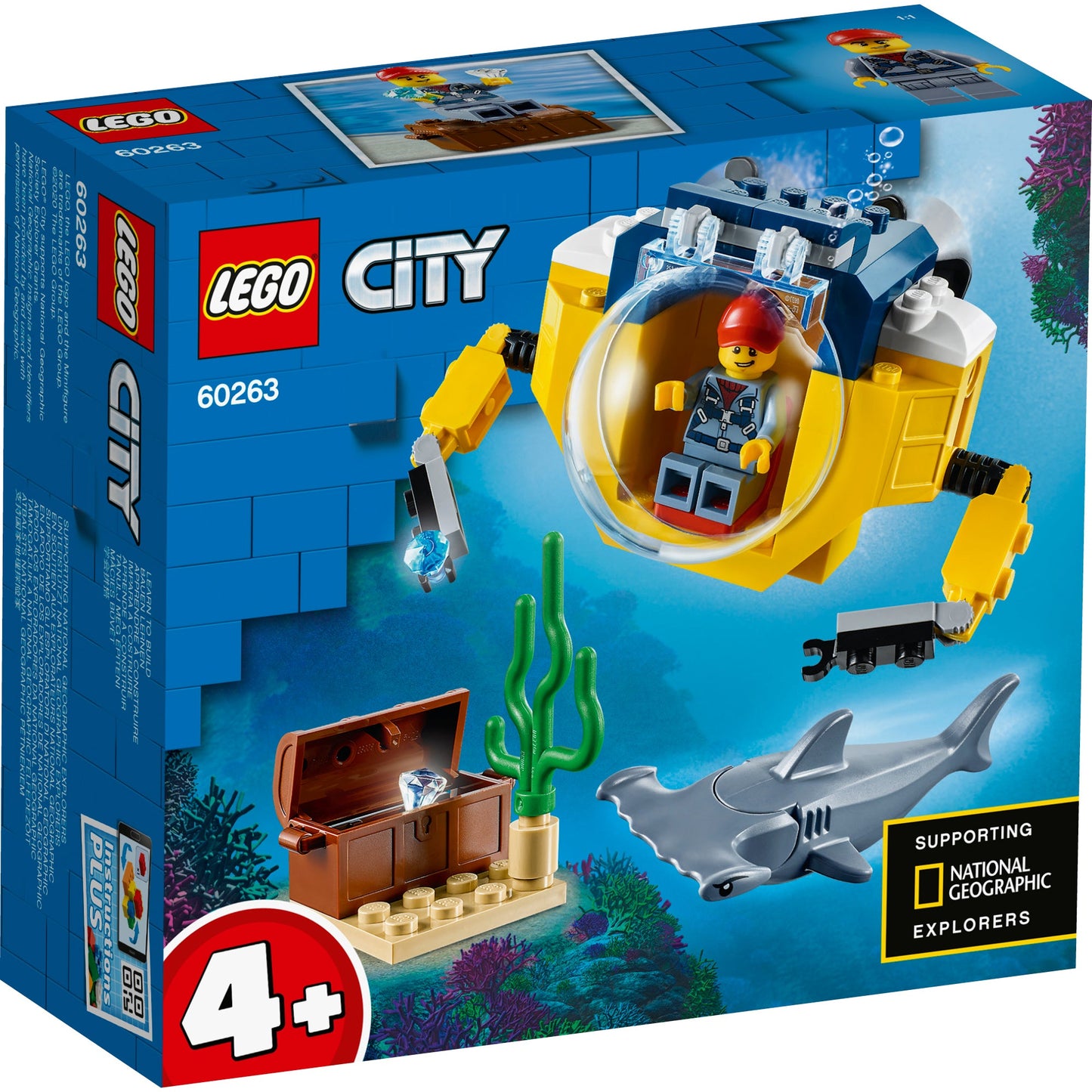 LEGO® City Ocean Mini-Submarine - Tàu Ngầm Mini Thám Hiểm Đại Dương - LEGO 60263 - Hình ảnh sản phẩm