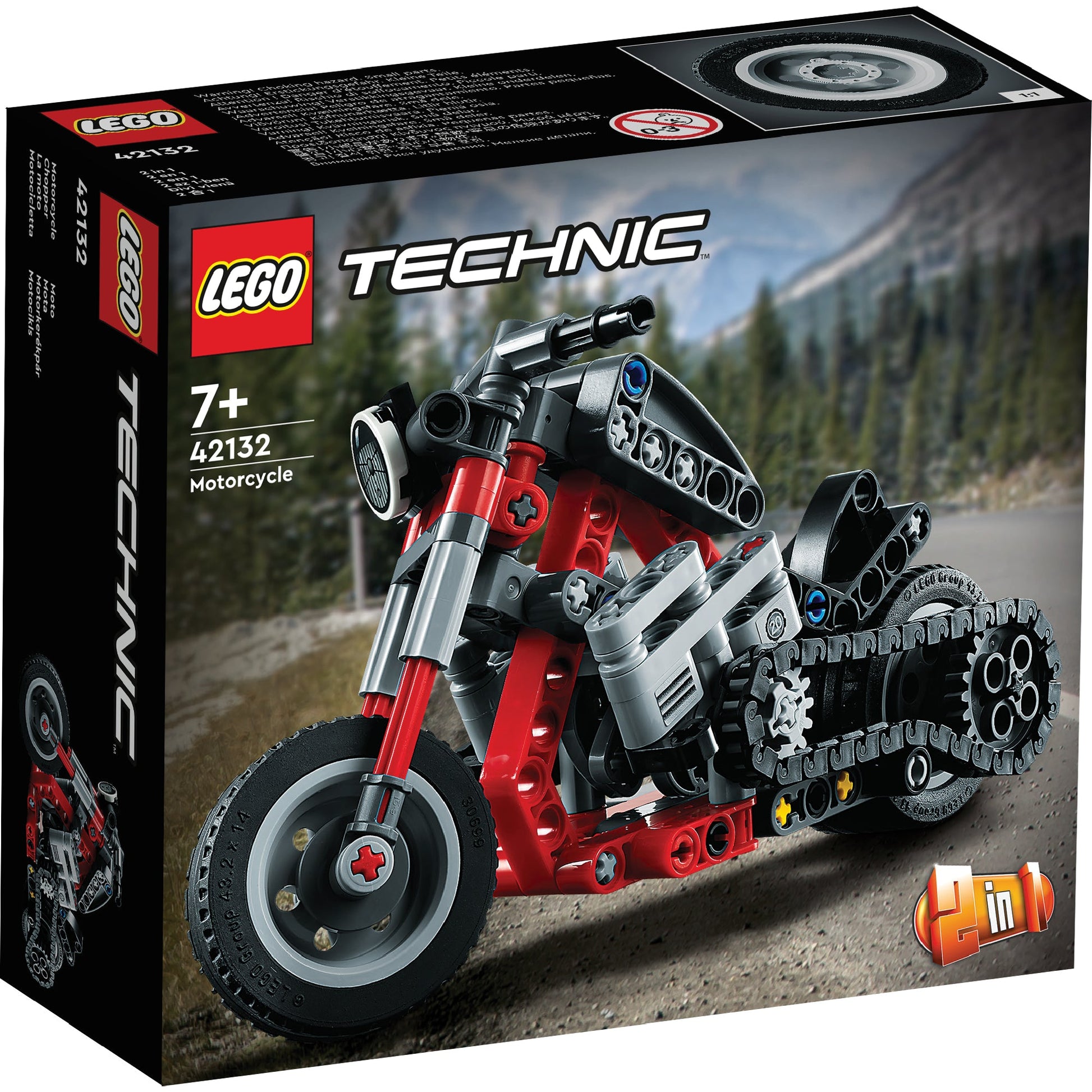 LEGO® Technic™ Motorcycle - Đồ chơi lắp ráp xe mô tô 2 trong 1 - LEGO 42132 - Hình ảnh sản phẩm
