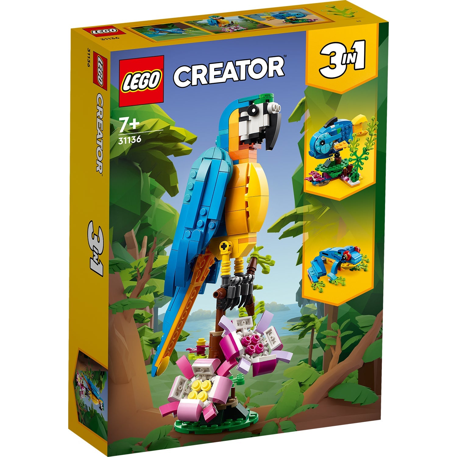 LEGO® Creator 3-in-1 Exotic Parrot Lắp Ráp Vẹt Nhiệt Đới LEGO 31136 - Hình ảnh sản phẩm