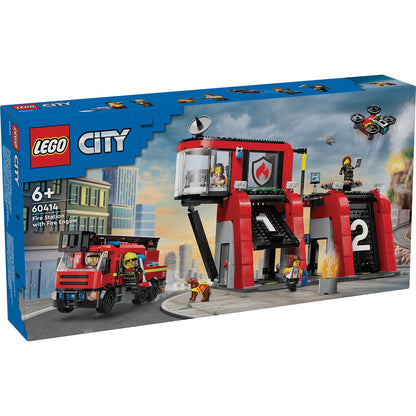 LEGO® City Fire Station with Fire Truck - Bộ lắp ráp Trạm Cứu Hỏa và Xe Cứu Hỏa - LEGO 60414 - Hình ảnh sản phẩm