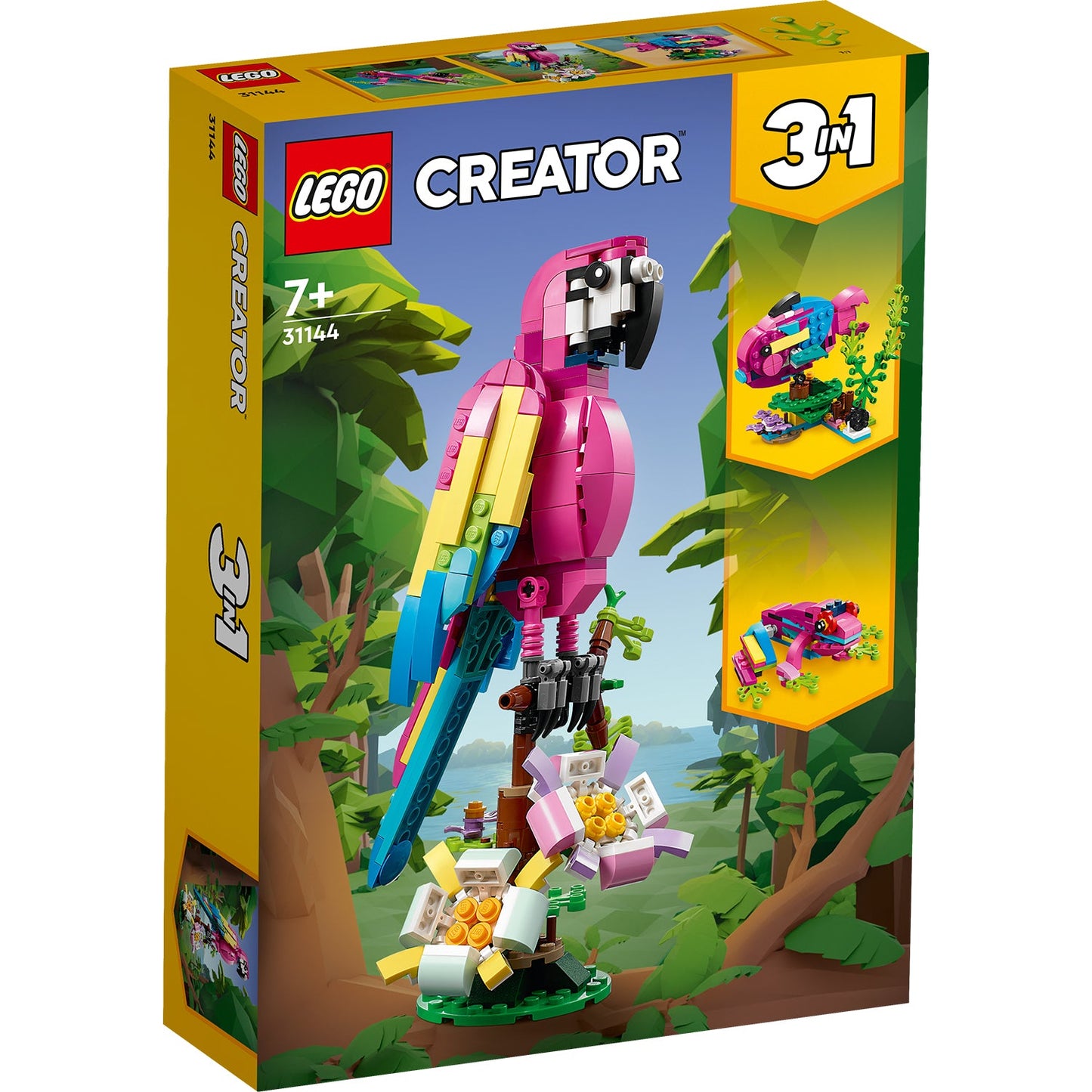 LEGO® Creator 3-in-1 Exotic Pink Parrot - Đồ Chơi Lắp Ráp Vẹt Hồng 3-trong-1 LEGO 31144 - Hình ảnh sản phẩm