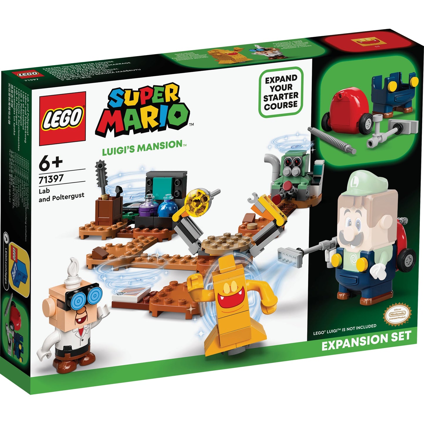 LEGO® Super Mario™ Luigi’s Mansion™ Lab and Poltergust Expansion Set 71397 - Bộ Mở Rộng Phòng Thí Nghiệm LEGO - Hình ảnh sản phẩm