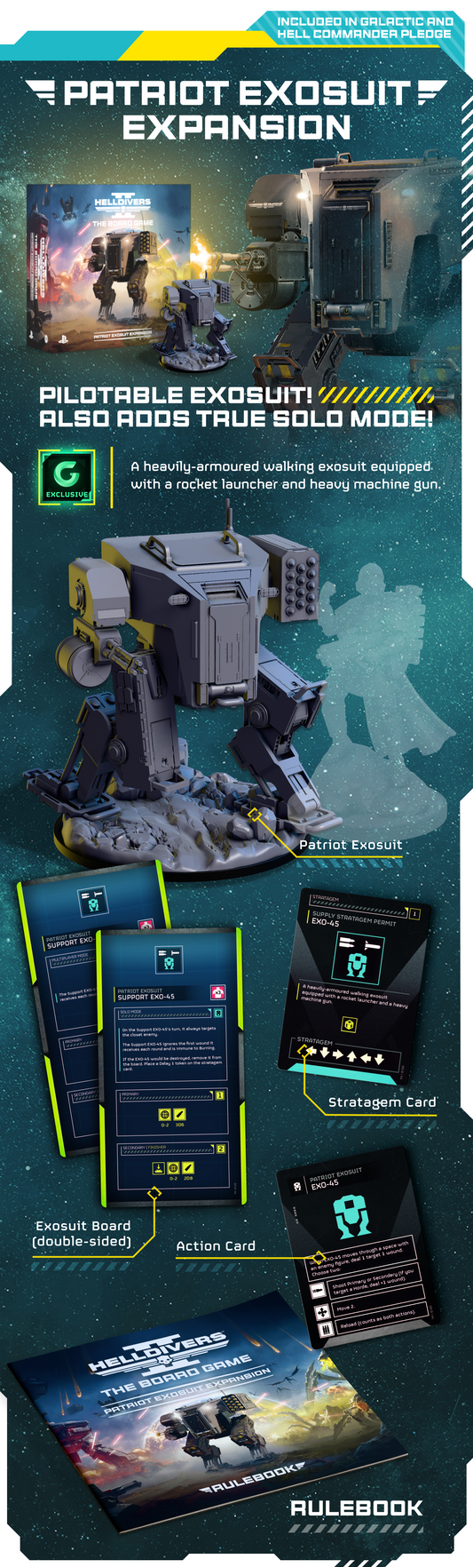 Helldivers 2: The Board Game Hell Commander Pledge (Kickstarter Pre-Order Special)
