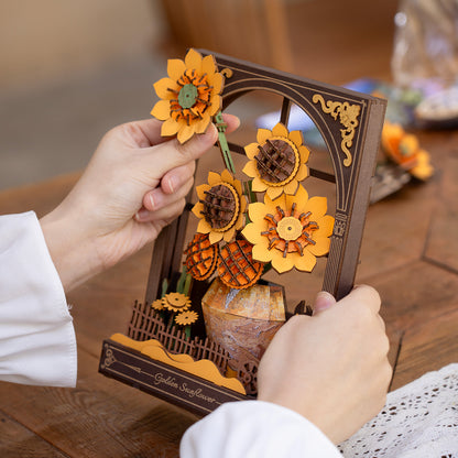 Rowood 3D Wooden Puzzle - Golden Sunflower TH002 - Mô hình lắp ráp gỗ 3D - Rolife