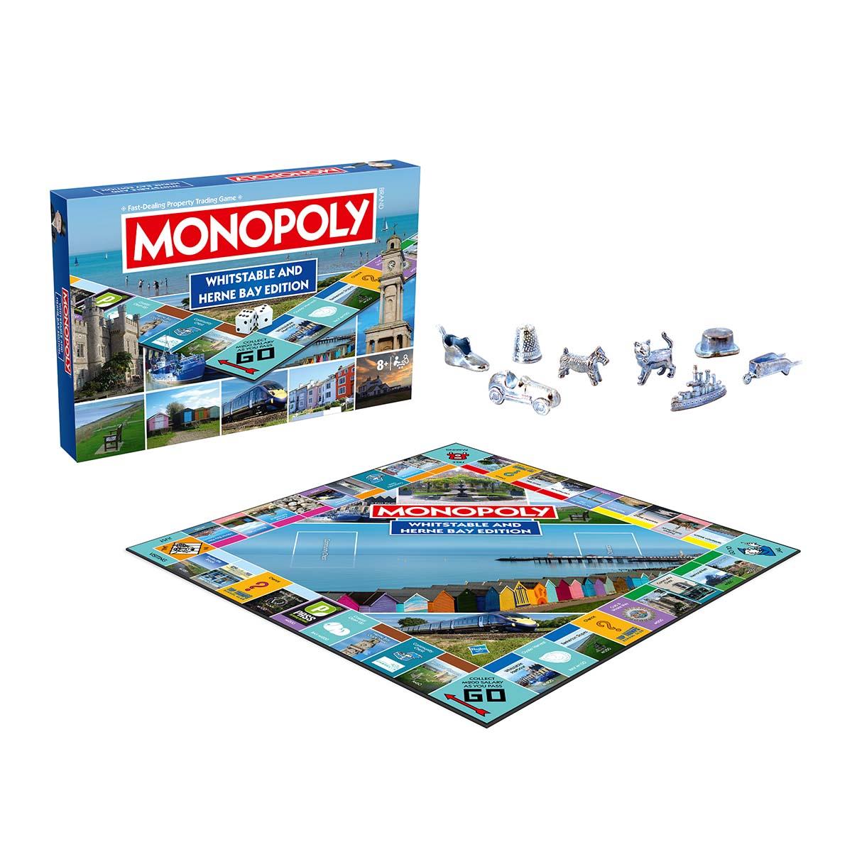 Whitstable and Herne Bay Monopoly Board Game - Trò Chơi Cờ Tỷ Phú Phiên Bản Bờ Biển Kent - Winning Moves - Hình ảnh chi tiết 2