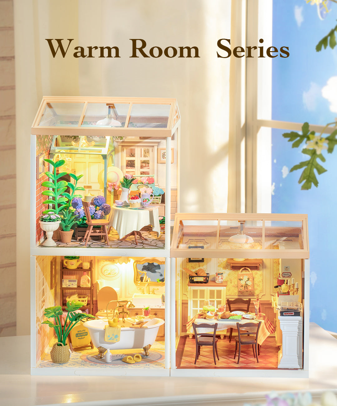 Rolife Super Creator Plastic Diy Mini House 9 in 1 Nine Grid - Mô hình nhà búp bê tí hon 9 trong 1 - Rolife