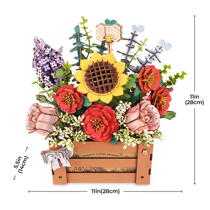 Rowood Wooden Bloom Box DIY 3D Puzzle TW02H - Mô hình lắp ráp gỗ 3D chậu hoa - Robotime Rolife